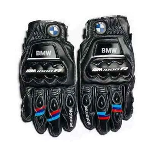 BMW Motorrad Racing Leder kurze Handschuhe Motorrad Reiten Leder kurze Handschuhe - Bild 1 von 2