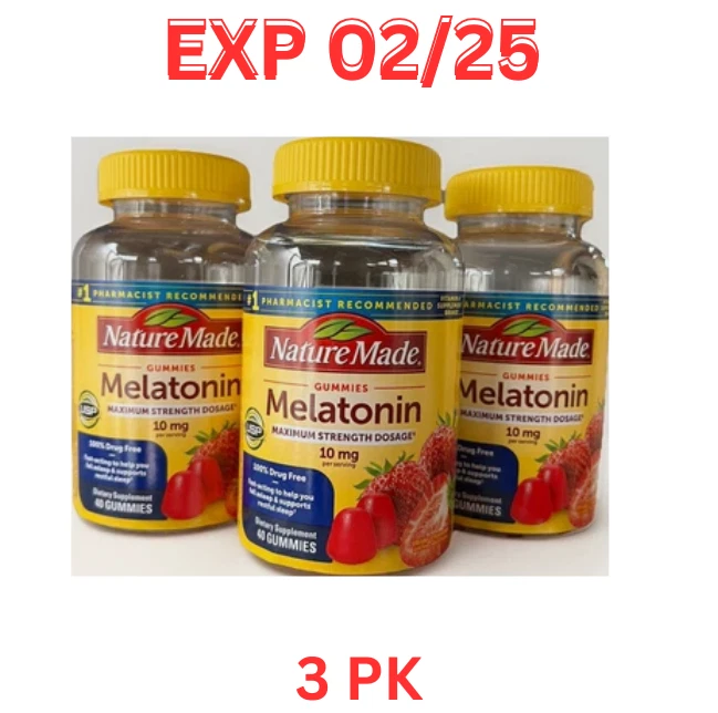Gomitas de melatonina hechas por la naturaleza - Dreamy Strawberry 10 mg 120 gomitas Foto 1 de 1
