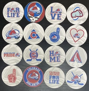 Lot Of 16 Colorado Avalanche Hockey NHL 4’’ Round Cardboard Coasters Gift Idea - Picture 1 of 1