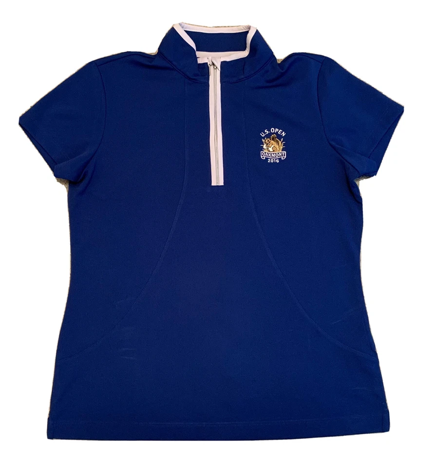 EP Pro Tour Tech U.S. Open 2016 Oakmont Women's Golf Polo Shirt Size M Foto 1 de 4