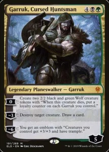 MTG Garruk, Cursed Huntsman Throne of Eldraine MYTHIC RARE NM/M - Bild 1 von 1