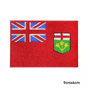 Ontario Flag Patch, Ontario patch, Canada flag Embroidered Iron on Patch - Picture 1 of 1