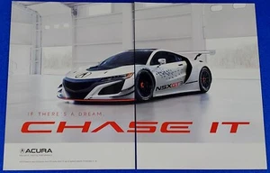 2016 ACURA NSXGT3 RENNWAGEN ORIGINAL DRUCKANZEIGE "IF THERE'S A DREAM, CHASE IT" - Bild 1 von 1