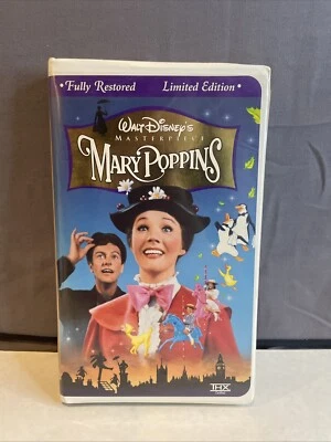 VHS Tape Mary Poppins 1997 Re-Release Clam Shell Case Special Edition - Image 1 of 4