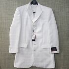 Vitaliano Super 150'S Dress Jacket 42R White 5 Button Nwt