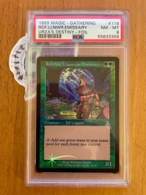 PSA 8 FOIL Rofellos LLanowar Emissary Urza's Destiny Magic the Gathering NM-MT - Image 1 of 4