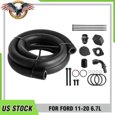 For Ford F250 F350 6.7L Powerstroke 2011-20 Engine Kit CCV PCV Replacement Black - Image 1 of 4