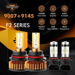 Faro LED AUXBEAM 9007 para Ford F150 1999-2003 Ranger 2001-2011 + bombilla antiniebla H10 - Imagen 1 de 12