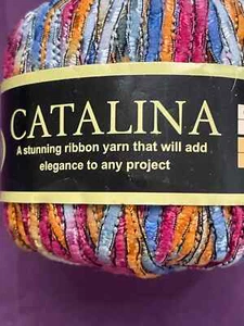 Sensations CATALINA Bulky weight Nylon Ribbon Yarn clr Rainbow - Picture 1 of 3