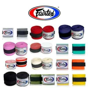 2 Pcs Fairtex Elastic Cotton Handwraps Muay Thai Boxing HW2 Full-Length 180-inch - Picture 1 of 18