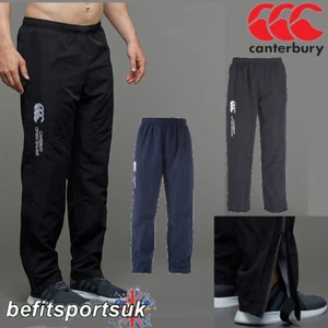 CANTERBURY STADIUM TRACKSUIT PANTS BOTTOMS OPEN HEM LEG BLACK NAVY S M L XL - Picture 1 of 16