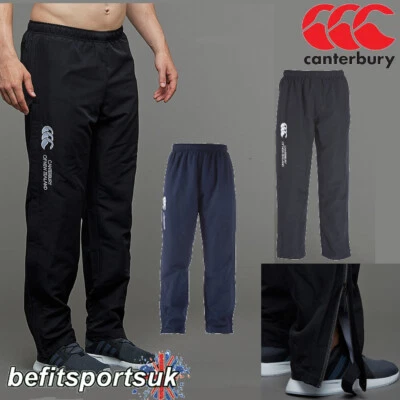 CANTERBURY STADIUM TRACKSUIT PANTS BOTTOMS OPEN HEM LEG BLACK NAVY S M L XL - Image 1 of 4