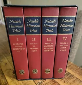 "Notable Historical Trials" 4 Volume Set by Folio Society 1999 in Slipcase - Picture 1 of 15