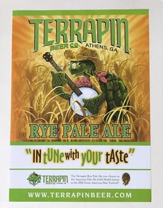 Terrapin Beer Co. Rye Pale Ale Poster Druck Werbung 18" x 13" Biffle Kunstwerk - Bild 1 von 2