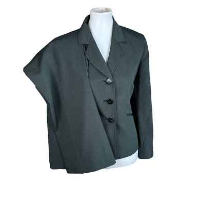 EVAN PICONE Women 2PC Black Striped Polyester Rayon Pant Suit Size 10P - Image 1 of 4