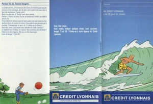 CHALAND SURFER DEPLIANT PUBLICITAIRE 3 VOLETS CRÉDIT LYONNAIS 1985 - Picture 1 of 1