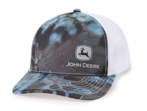 LP87806 John Deere Licensed Richardson Kryptek Neptune Front White Mesh Cap Hat - Picture 1 of 1