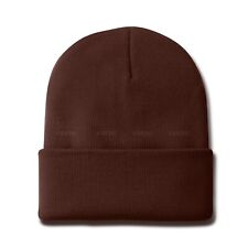 Plain Solid Beanie Hat Cap Knit Ski Skully Cuff Winter Warm Slouchy Men Women CF