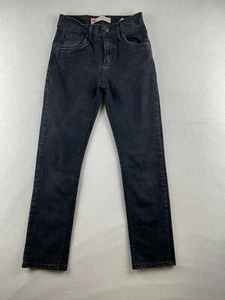 Levi's 511 Boys Jeans 14 27 x 27 Black Straight Slim Fit Stretch Denim Dark Wash - Picture 1 of 11