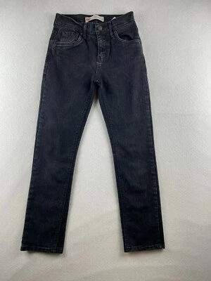 Jeans Levi's 511 para niños 14 27 x 27 negros rectos calce ajustado elástico lavado oscuro Foto 1 de 4