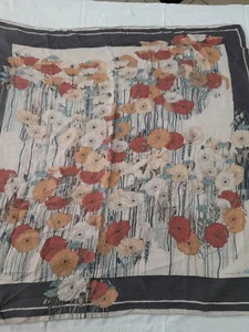Fiorio Schal Scaf Mehrfarbig Rosa Blumen 100% Seide Silk Floral Carré - Bild 1 von 10
