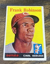 1958 Topps Baseball #285 Frank Robinson HOF Cincinnati Reds Redlegs Card