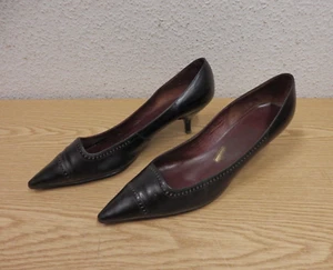 50er 60er Gabor Damen Pumps Leder schwarz Gr. 7 Pfennigabsatz 50s 60s Vintage - Bild 1 von 4
