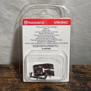 Husqvarna Viking 412992845 3 Nut Pin Spannfuß mit Platte NEU! original - Bild 1 von 3