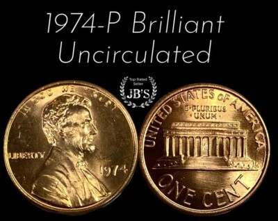 1974 P Lincoln Memorial Cent BRILLIANT UNCIRCULATED *JB's Coins* - Image 1 of 3