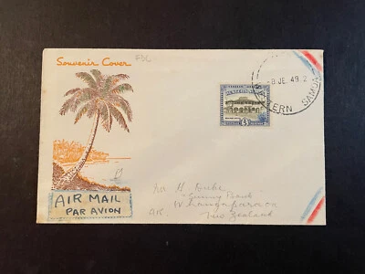 Air Mail, Western Samoa-New Zealand, Souvenir Cover, 1949, SG #205, 5D, Crisp!  - Imagem 1 de 2