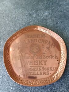 Teachers bar tray made of copper  11 inches across
