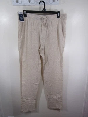 New George Sleep Pants Size XL 40 42 Oatmeal Heather Elastic Drawstring Pockets - Image 1 of 4