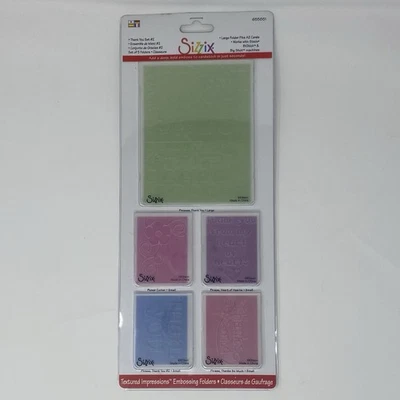 Sizzix Textured Impressions Embossing Folder Set - Thank You Set #2 - 5 pc. - Image 1 of 2