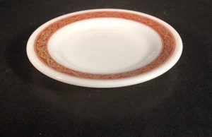 Vintage Pyrex Tableware By Corning Bronze Scroll Dbl Tough 5.5” Bread Plate #713 - Picture 1 of 6
