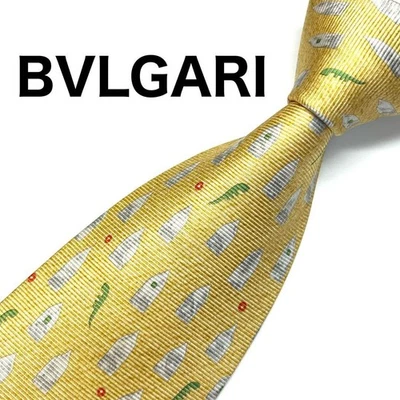 Corbata Bvlgari Settepiegue patrón amarillo casi como nueva moda para hombre Foto 1 de 4