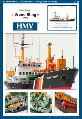 Kartonmodell Tonnenleger Bruno Illing 1:250 HMV Hamburger Modellbaubogen Verlag - Bild 1 von 4