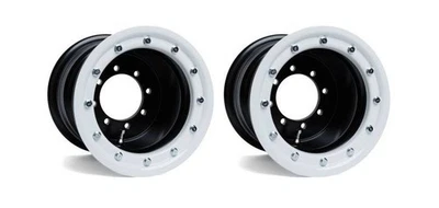 Ruedas traseras Beadlock YFZ 450 YFZ 450R 8x8 3+5 4/115 Alba Racing negro blanco Foto 1 de 4