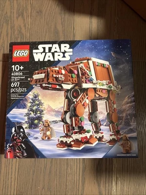 New LEGO Star Wars: Gingerbread AT-AT Christmas Holiday Set 40806 Ships Now - Image 1 of 2