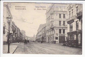 POLONIA, WARSZAWA, ULICA NOWY SWIAT, VARSOVIA, 1916 - Imagen 1 de 2