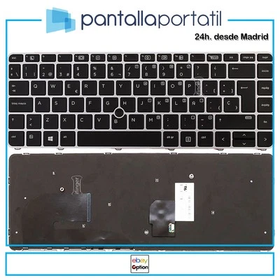 Teclado español de portátil compatible para HP ELITEBOOK 840-G4 MARCO PLATA - Imagen 1 de 4