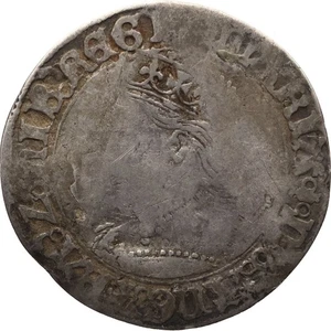 1553-1554 Mary Groat England Münze Granatapfel Münzzeichen (MO4076-) - Bild 1 von 2