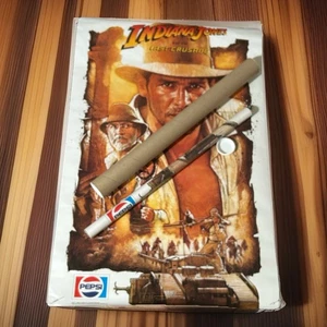 1989 Indiana Jones Last Crusade Pepsi Lucas Films Poster Sealed New - Picture 1 of 6