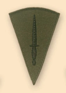 Olive Green Royal Marine Commando Dagger Badge - COMMANDO Trained - Subdued - Picture 1 of 1