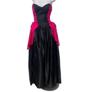 Vintage 80’s Jessica Mcclintock Gunne Sax Dress Pink & Black - Bild 1 von 11