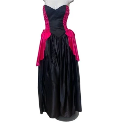 Vestido vintage años 80 Jessica Mcclintock Gunne Sax rosa y negro Foto 1 de 4