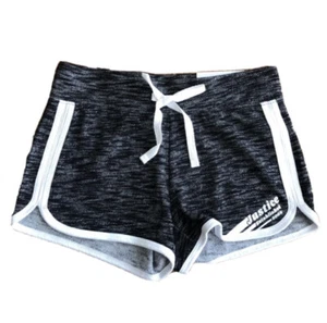 Justice Girl’s Size 18-20 Logo Knit Dolphin Shorts in Black New - Picture 1 of 2