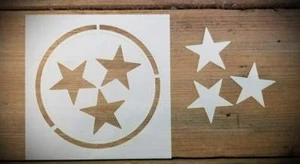 Tennessee Tri Star 7 1/8" Mylar Stencil Airbrush USA Reusable Durable L1052* - Picture 1 of 1