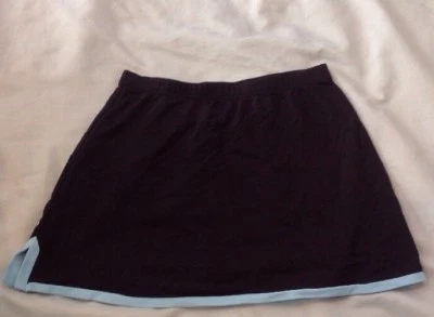 Falda Atlética Cola Negro Azul Ribete Talla Pequeña Foto 1 de 4