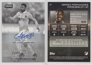2018 Topps Stadium Club MLS Black & White /99 Gerso Fernandes #57 Rookie Auto RC