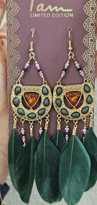 PENDIENTES I AM EDICIÓN LIMITADA GEMAS CUENTAS PLUMAS DIJES Foto 1 de 4